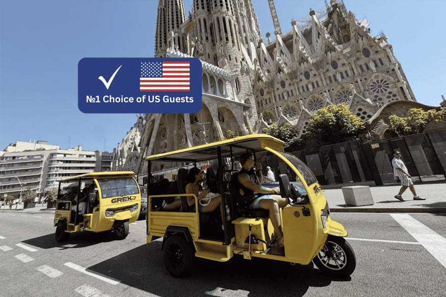 Barcelona: Tour mit dem elektrischen Tuk-Tuk mit ortskundigem Guide. Foto: GetYourGuide Barcelona: Tour mit dem elektrischen Tuk-Tuk mit ortskundigem Guide. Foto: GetYourGuide