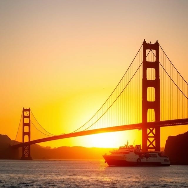 San Francisco: Sunset Bay Cruise with App Guided Tour image 2