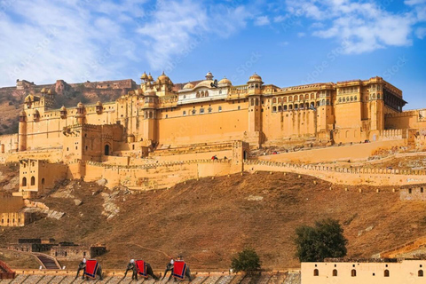 Jaipur: Antiguo y Nuevo Jaipur Tour de la ciudad de día completo en coche+guía