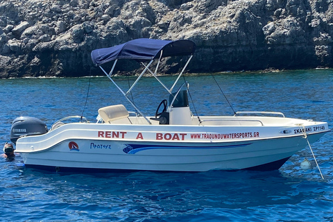 Traganou Beach: Small Boat Rental without License2 hours