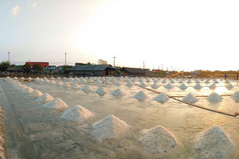 Bangkok: Maeklong Railway and Damnoen Saduak Market Tour Bangkok: Maeklong Railway, Floating Market & Wat Bangkrung