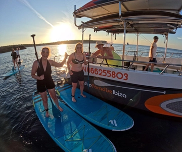 Ibiza: Paddlesurf and Snorkeling Boat Trip