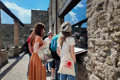 Rome: Vesuvius, Pompeii or Herculaneum by High-speed Train Pompeii Spanish Guided Tour & Vesuvio Entry ticket