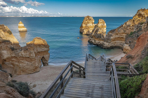 Lisbonne : Algarve, grottes de Benagil et Lagos avec option de tour en bateauVisite en petit groupe