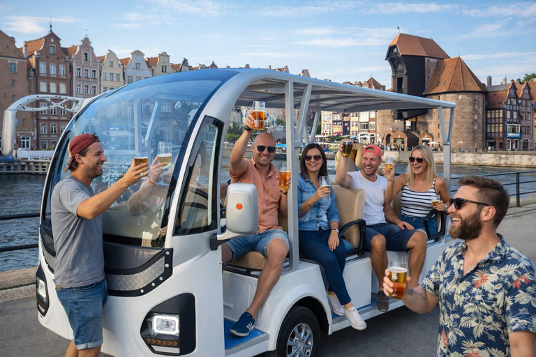 Gdansk:Private City Tour Golf Cart PartyBus Alcohol Included 2H Private City Tour with alcohol drinks on board