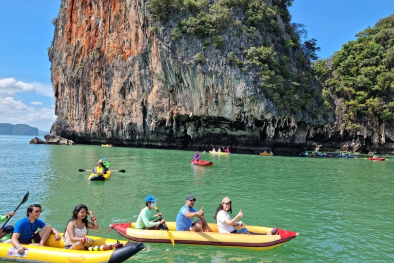 Z Phuket: zatoka Phang Nga i spływ kajakowy dużą łodziąPatong, Kata, Karon, Kalim, Sunrin, Bangtao i miasto Phuket