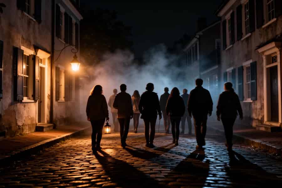 Williamsburg: Colonial Fright Trail – Gruseltour bei Nacht. Foto: GetYourGuide Williamsburg: Colonial Fright Trail – Gruseltour bei Nacht. Foto: GetYourGuide