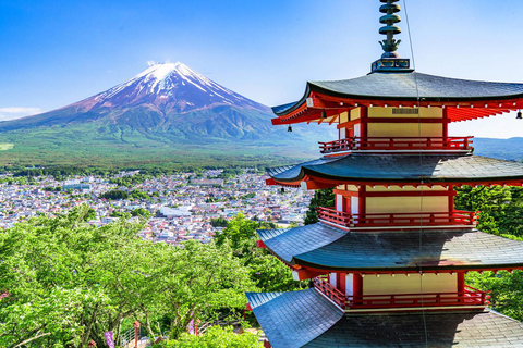 Da Tokyo: Monte Fuji, Oshino Hakkai e tour delle sorgenti termali8:30 Prelievo all&#039;uscita Shinjuku Ovest