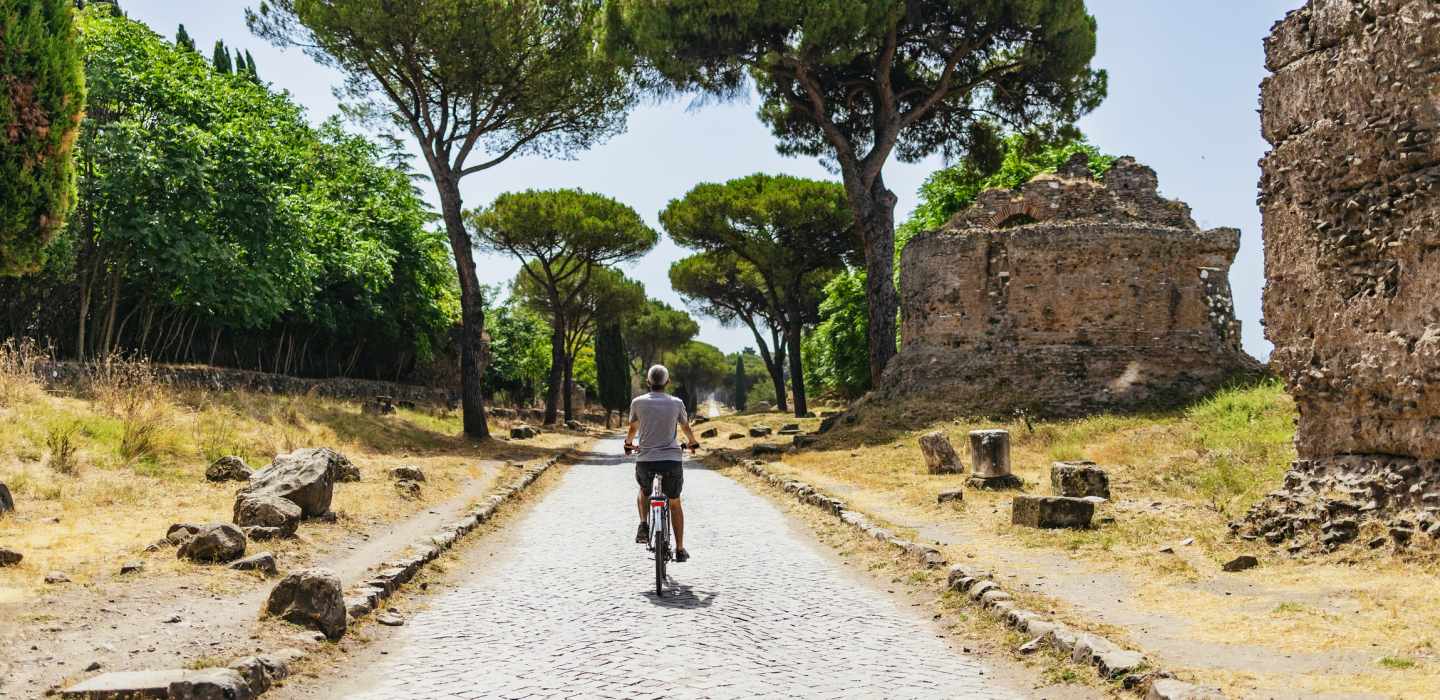 Appia Antica: Ganztägiger Radverleih mit anpassbaren Routen