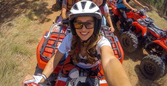 Tangier: Quad Tour with Cap Spartel, Hercules Caves & Dinner