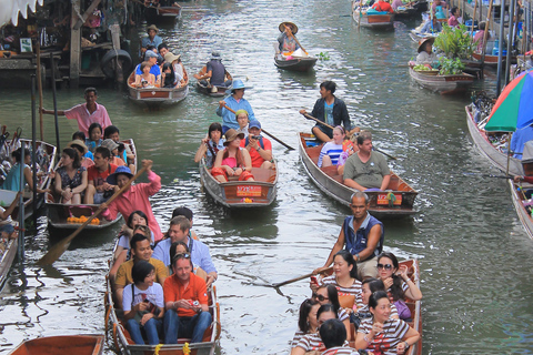 Bangkok: Grand Palace, Wat Pho, Train & Floating Market Tour