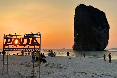 Krabi: Luxury Vintage Wooden Boat Cruise With Island Hopping Private: One day 4 Islands Tour