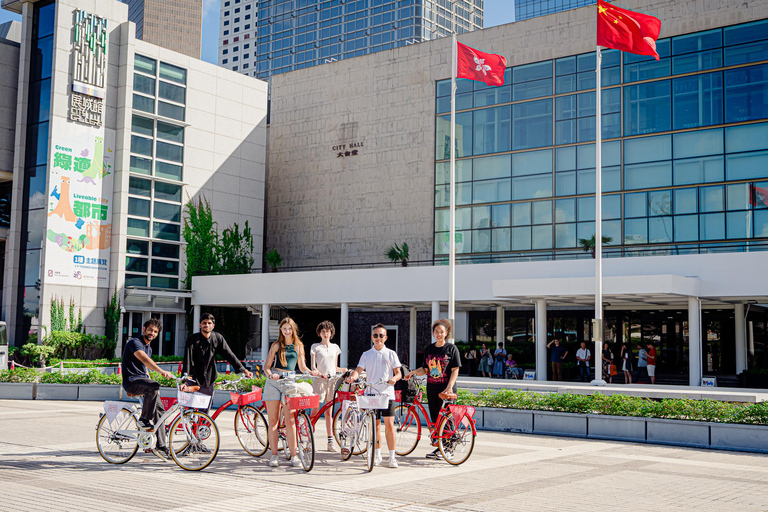 Victoria Harbour Shoreline Bike + Street Food Half-day Tour