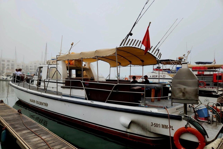Agadir: Private Luxury Boat Cruise with Swimming & Pickup
