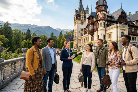 From Bucharest: Bran, Peles Castles & Brasov - Minivan Tour Audio Guide 24 Languages