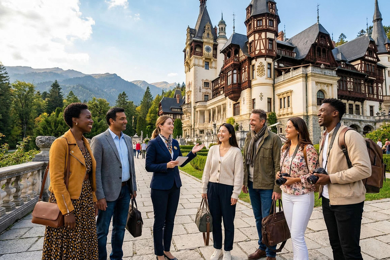 From Bucharest: Bran, Peles Castles & Brasov - Minivan Tour Audio Guide 24 Languages