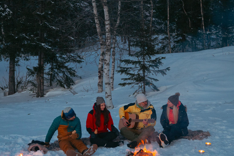 Oslo: Snowy Forest Torchlight Walk with Campfire