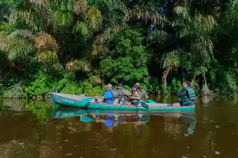 Kanot, natt- och dagsvandring i Tortuguero nationalpark