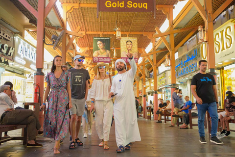 Dubaï : visite guidée à pied avec thé et bateau-taxi AbraVisite partagée avec guide anglophone