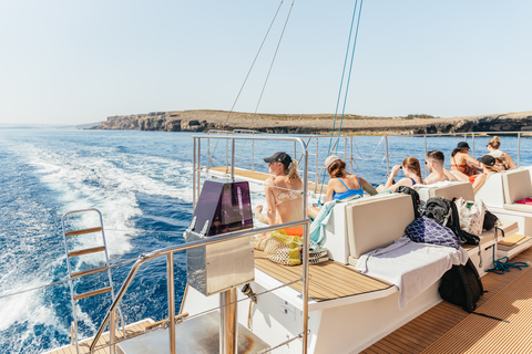 Malta: Blue Lagoon, Beaches & Bays Trip by Catamaran Sea Breeze Catamaran Trip - 5/6 Hours