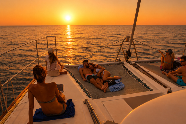 Rhodes: Premium All Inclusive Sunset Catamaran Experience