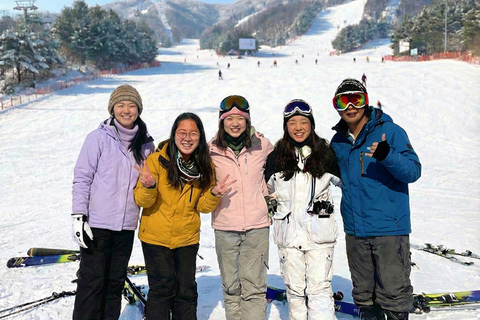 Seoul: Vivaldi Park Winter Ski with Eobi Ice Valley Day Tour SHUTTLE Only - Meet at Myeongdong