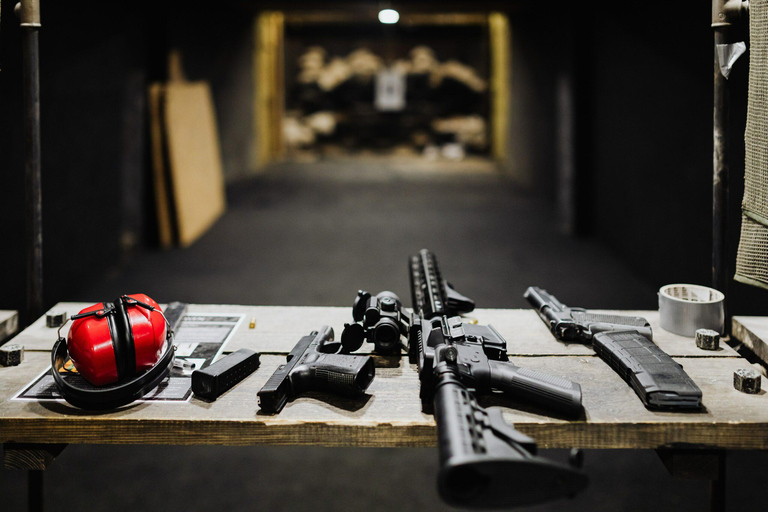 Kraków: Shooting Range Experience with Hotel Transfers Soldier Package - 4 types of weapons, 25 shots