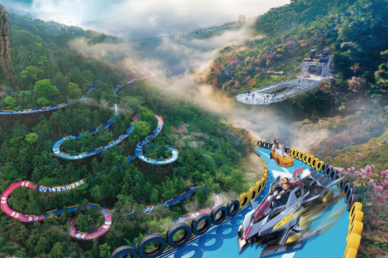 Guangzhou: Gulong Canyon Private Day Trip with Tickets Glass Bridge + Waterfalls