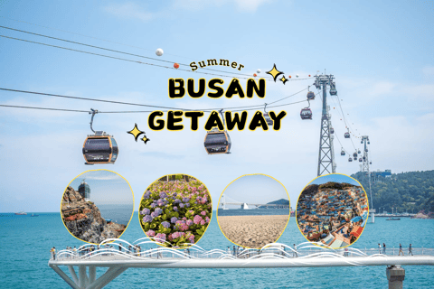 Busan: Taejongdae, crucero aéreo, pueblo y playa de GamcheonExcursión en grupo, encuentro en la estación de Seomyeon