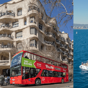 Barcelona: Hop-On Hop-Off Bus with Sailing Cruise