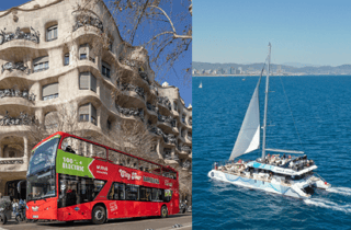 Barcelona: Hop-On/Hop-Off-Bus mit Segeltörn