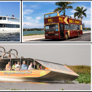 Miami: Everglades Experience, Bay Cruise & Open-top Bus Tour