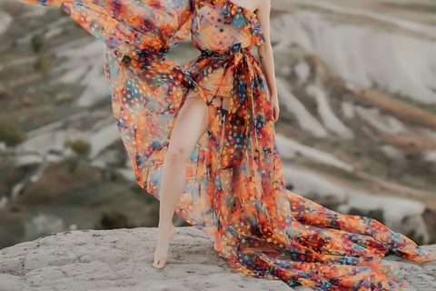 Cappadocia: Private Photo Shoot with Flying Dress & Horses Horse Photo Shoot Experience