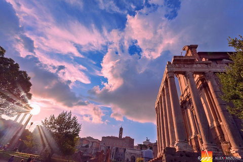 Rome : Visite guidée du Colisée et du Forum romain au coucher du soleil