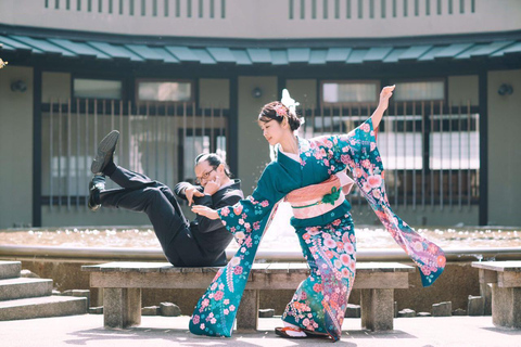 Kyoto: Gion Kiyomizudera Kimono Yukata Hairstyle& Photoshoot Kyoto Photo Session ONLY (1-Hour)