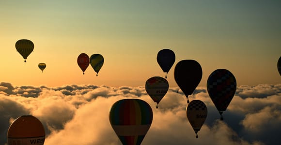 From Prague: Private Hot Air Balloon Flight Karlstejn castle