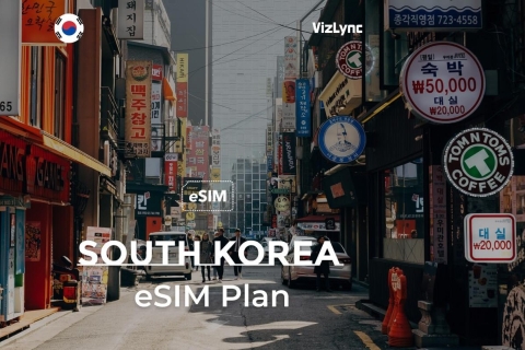 Explore South Korea with 15GB or 30GB data eSIM for 30 days Explore with South Korea 15 GB - 30 Days plan