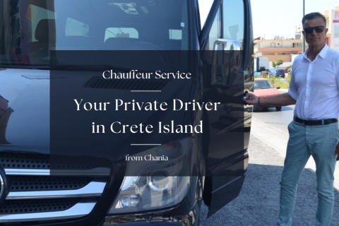 Desde Chania: Vehículo Premium Servicio de Chofer PrivadoVehículo moderno de 6 plazas