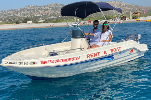 Traganou Beach: Small Boat Rental without License2 hours