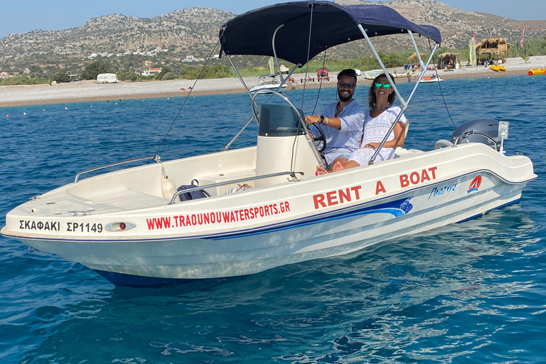 Traganou Beach: Small Boat Rental without License2 hours