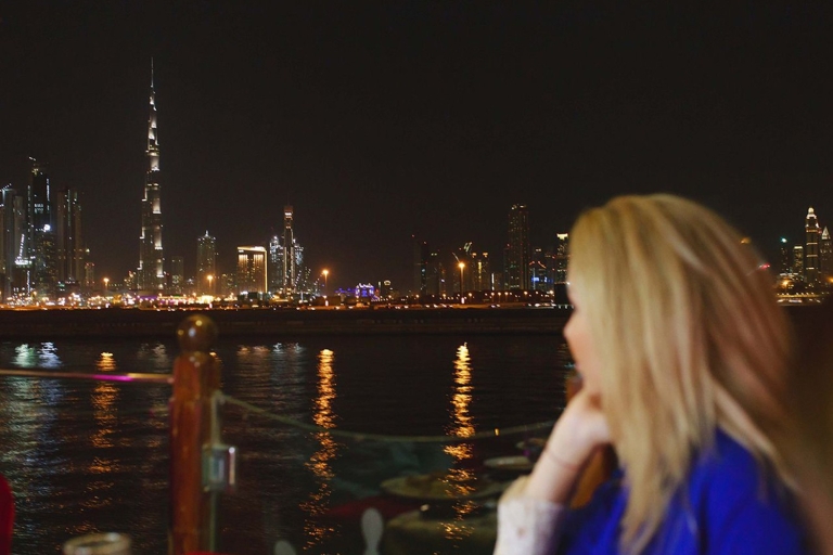 Dubai: Luxury Canal Dinner Cruise with Optional Transfers Cruise without Transfers