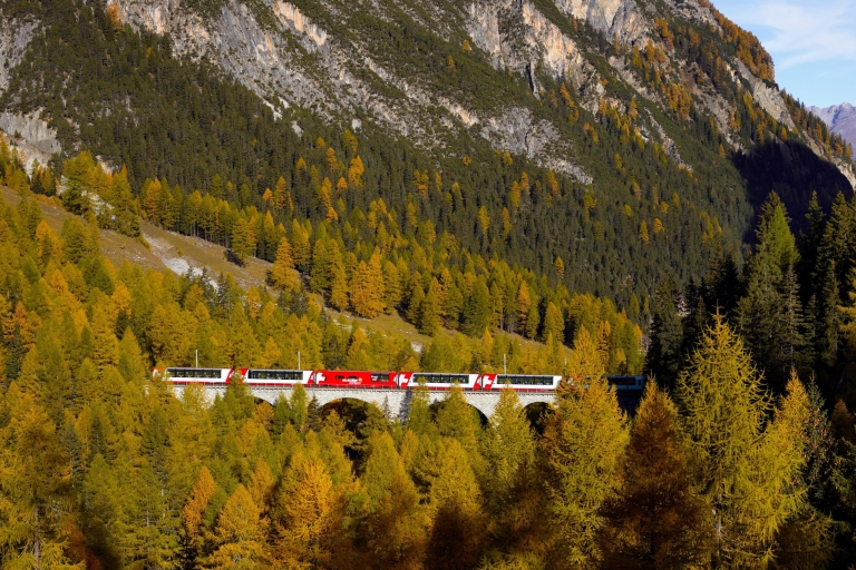 Glacier Express: Scenic routes between St. Moritz & Zermatt Single ticket from St. Moritz to Zermatt (2nd class)