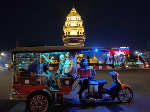 Visit Phnom Penh Evening Cruising by Traditional Tuk-Tuk in Phnom Penh, Cambodia