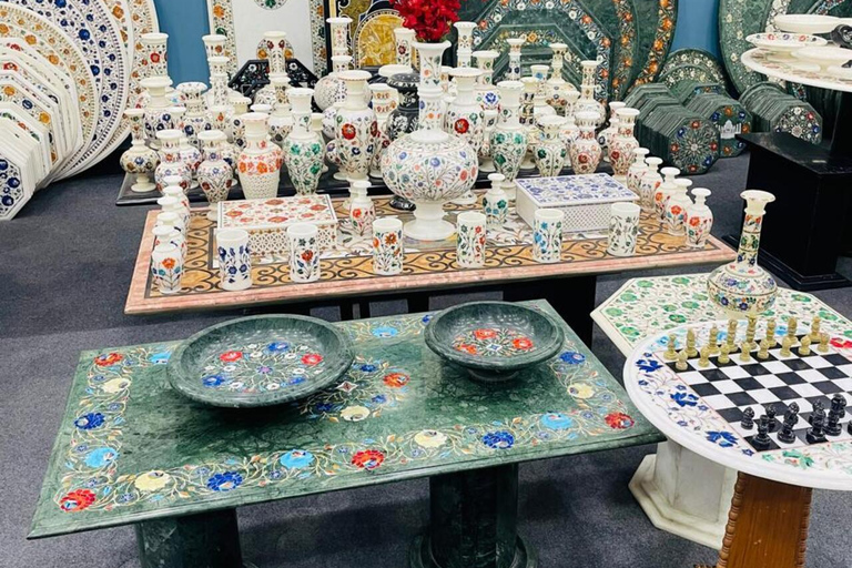 Agra Marble, Jewelry & Rug Shopping Tour with Guide Agra Shopping: Only Tour Guide
