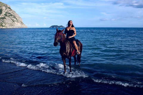 Zakynthos: Horse Riding Swimming Experience