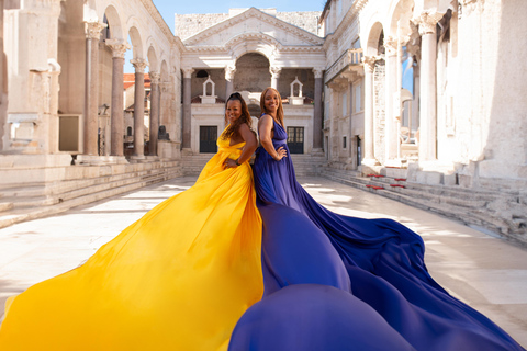Private Flying Dress Photo Session in Split, Croatia