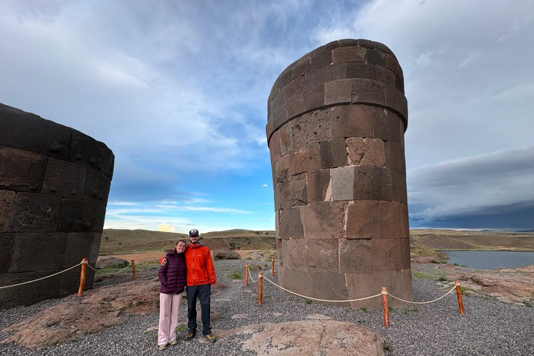 Sillustani Necropolis watching the sunset over the Umayo Lagoon