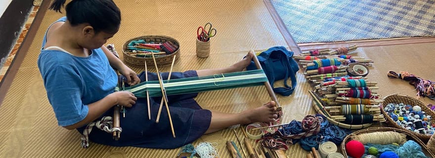 Luang Prabang : Atelier de tissage - demi-journée