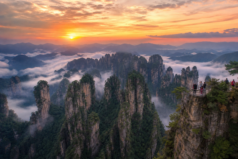 Zhangjiajie: Avatar Mountains E-Ticket & Guide Options 4-Day Park Ticket + 4 Mountain Transport Rides