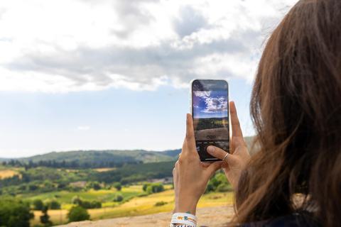 Florence: Monteriggioni & Val d'Orcia Optional Wine Tasting Classic Option in Portuguese